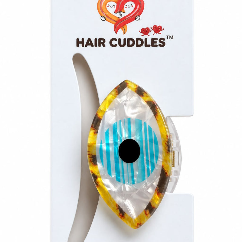 Evil Eye Hair Claw Clips – 5 × 3 cm | 10 Assorted Designs | Hair Cuddles™