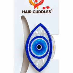 Evil Eye Hair Claw Clips – 5 × 3 cm | 10 Assorted Designs | Hair Cuddles™