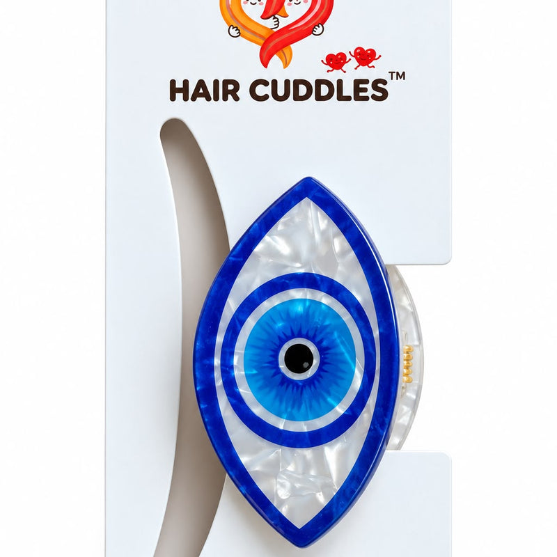 Evil Eye Hair Claw Clips – 5 × 3 cm | 10 Assorted Designs | Hair Cuddles™