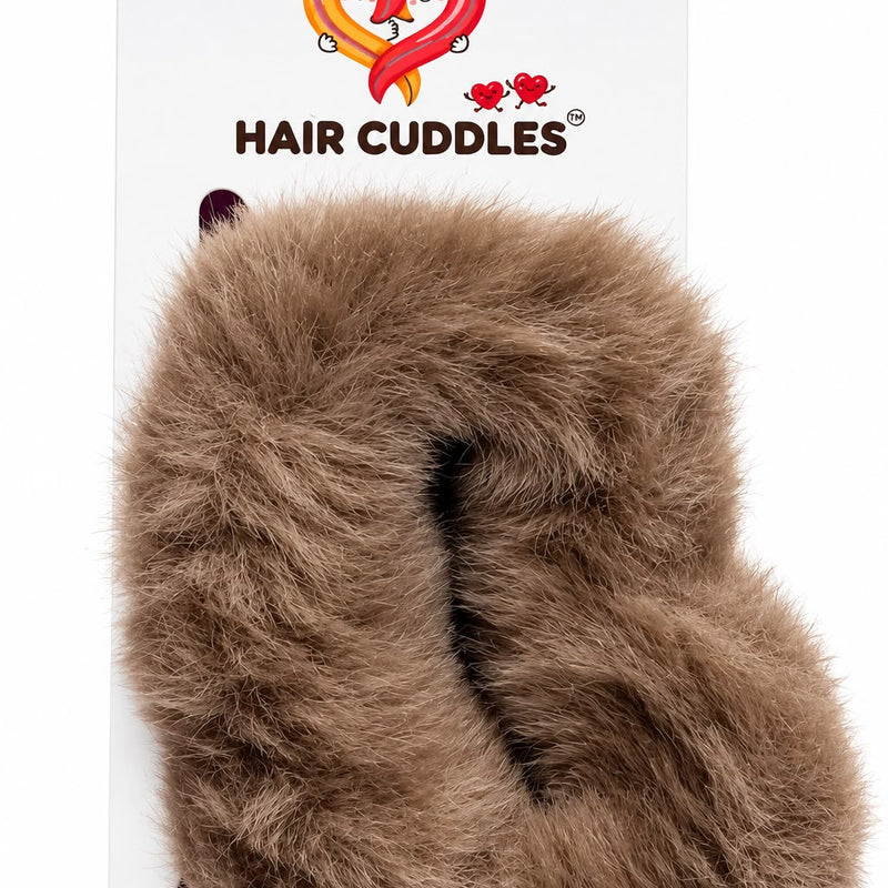 Fluffy Heart Scrunchie 7 × 7 cm – Soft Fuzzy Hair Tie | Hair Cuddles™