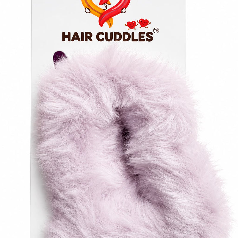 Fluffy Heart Scrunchie 7 × 7 cm – Soft Fuzzy Hair Tie | Hair Cuddles™
