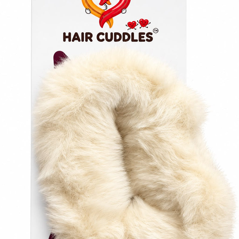 Fluffy Heart Scrunchie 7 × 7 cm – Soft Fuzzy Hair Tie | Hair Cuddles™