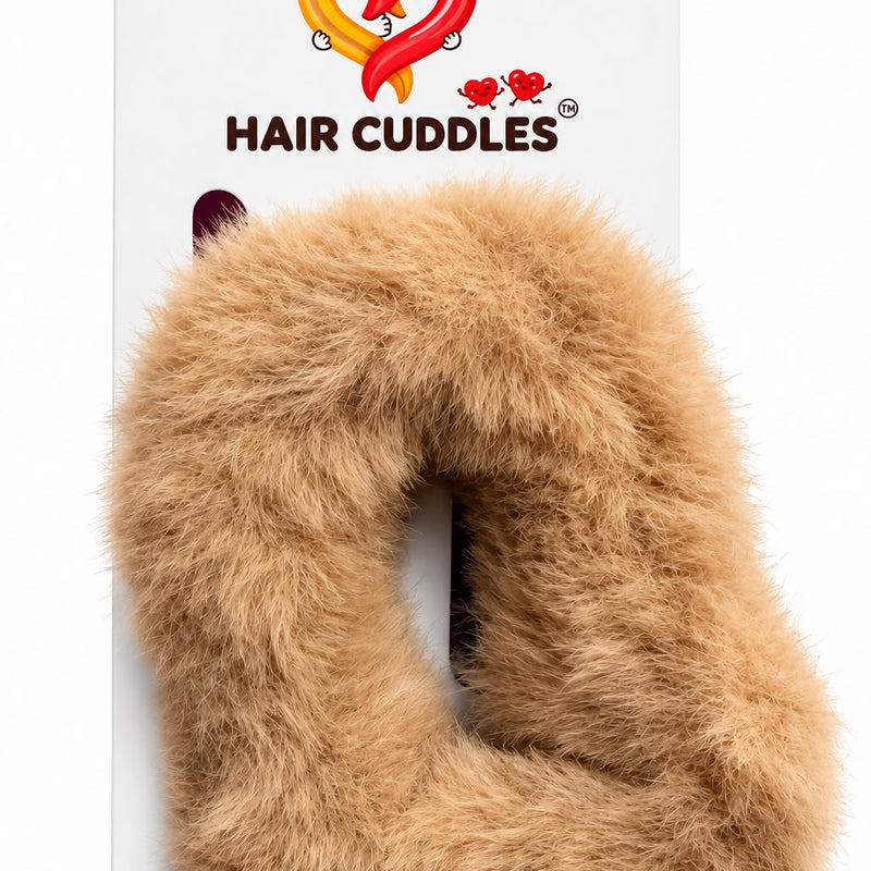 Fluffy Heart Scrunchie 7 × 7 cm – Soft Fuzzy Hair Tie | Hair Cuddles™