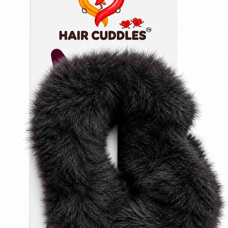 Fluffy Heart Scrunchie 7 × 7 cm – Soft Fuzzy Hair Tie | Hair Cuddles™