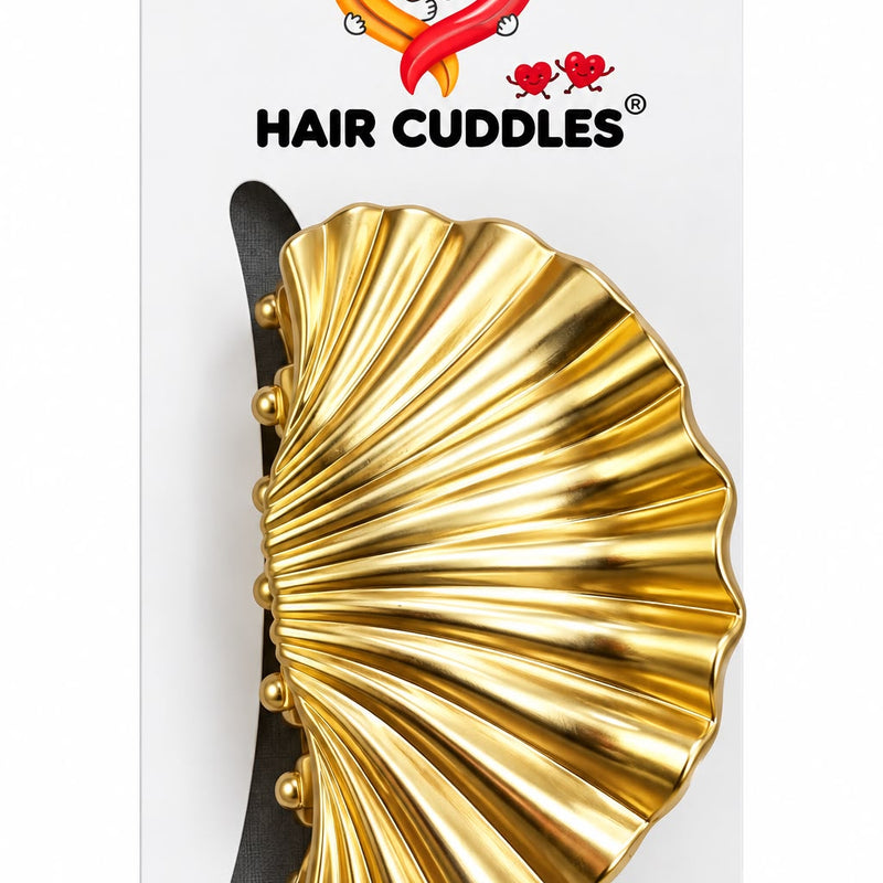 Premium Matte Gold Metal Hair Claw Clips (Medium Size)