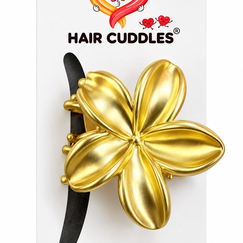 Premium Matte Gold Metal Hair Claw Clips (Medium Size)