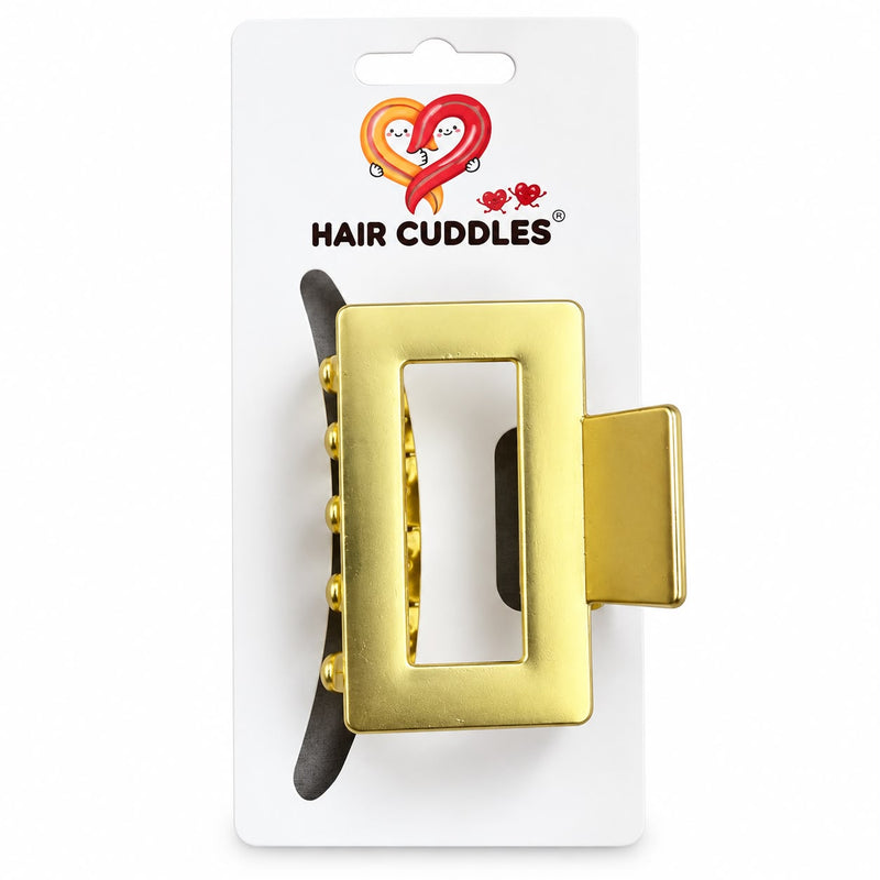 Premium Matte Gold Metal Hair Claw Clips (Medium Size)