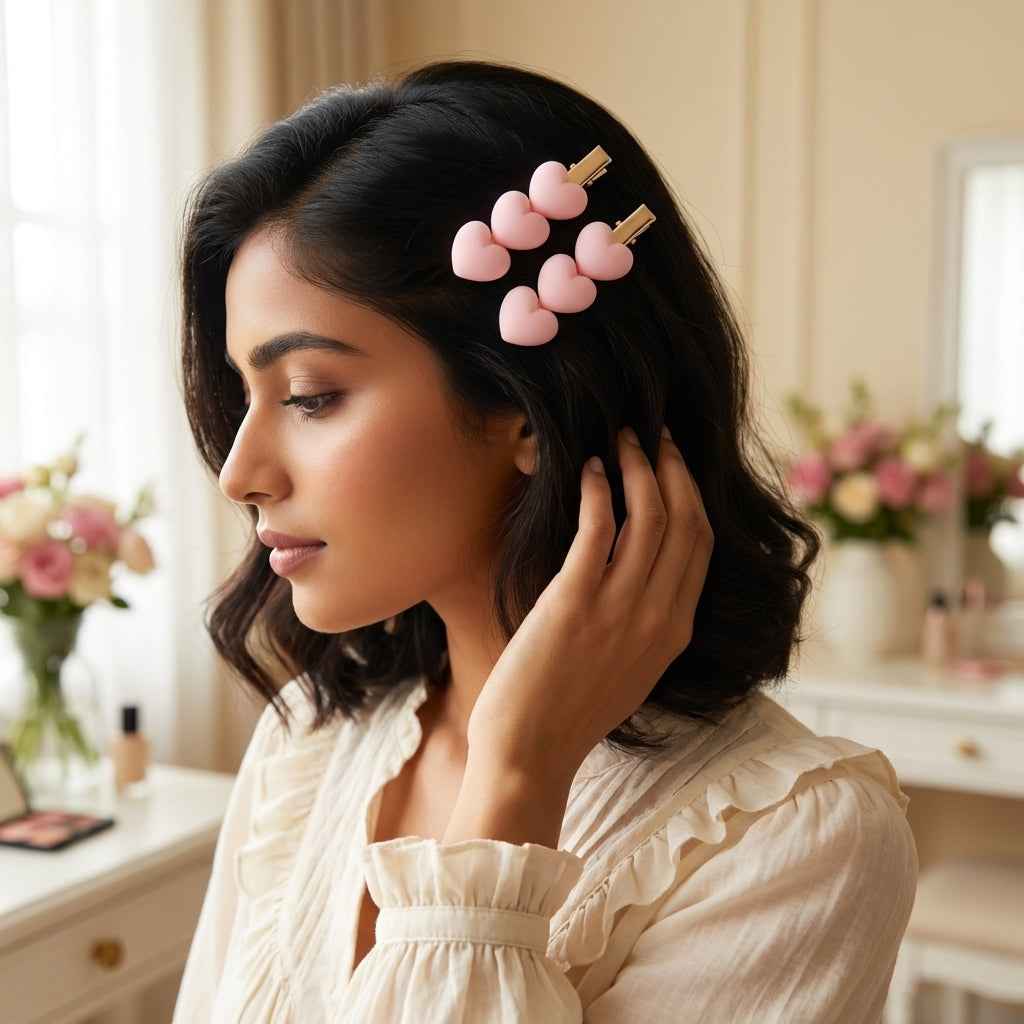 Heart Hair Clips Set – Cute Girls Hair Pins