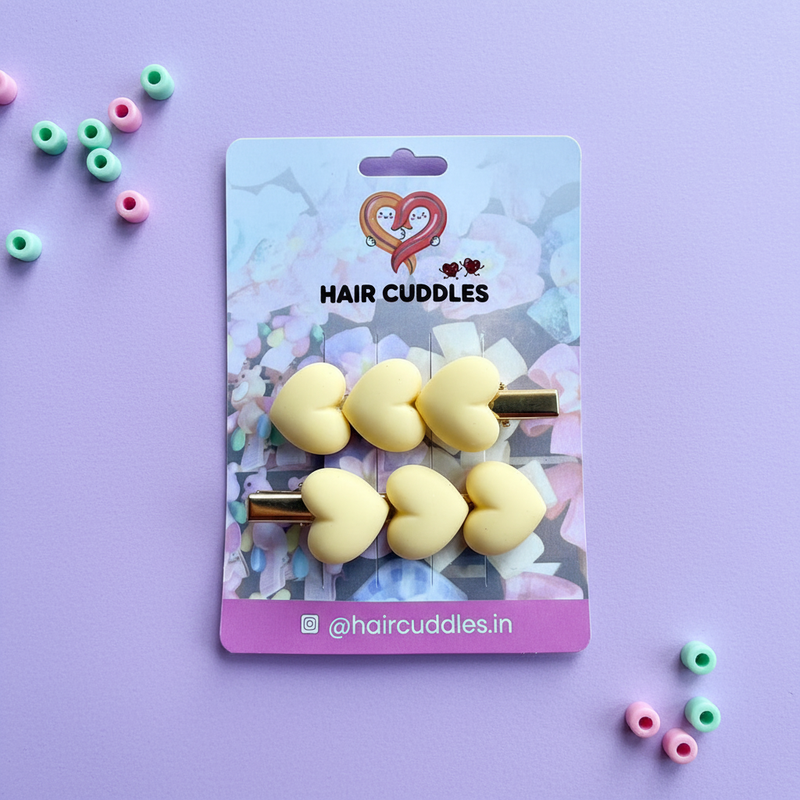 Heart Hair Clips Set – Cute Girls Hair Pins