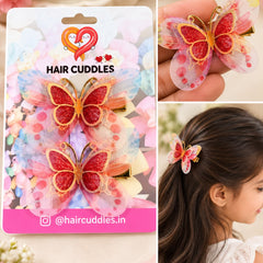 Premium Kids Butterfly Hair Clips