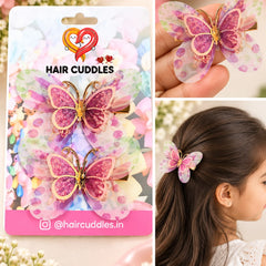Premium Kids Butterfly Hair Clips