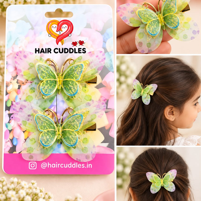 Premium Kids Butterfly Hair Clips