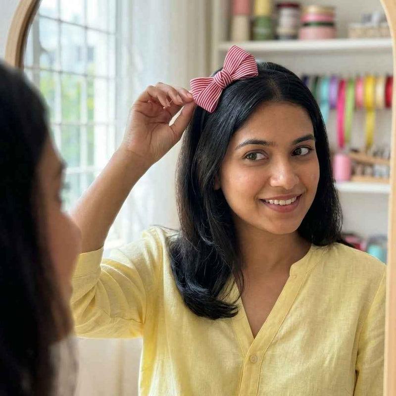 Kids Hair Accessories Combo – Bow Hair Band & Star Hair Clips Set