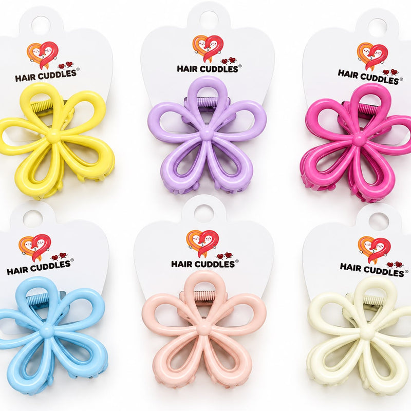 Premium Metal Flower Hair Claw (Medium Size)