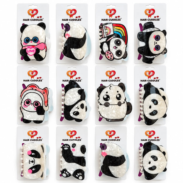 Cute Panda Hair Claw Clip – Kawaii Animal Hair Accessories for Girls & Women (Approx. 8 × 4 cm)
