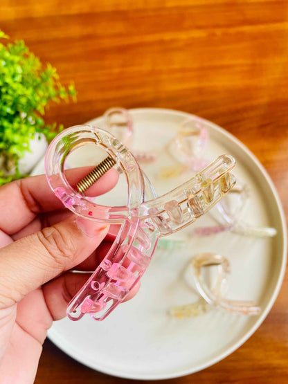 Transparent Infinity Hairclaw Clip- Medium Size
