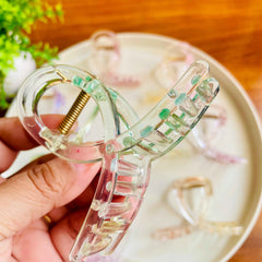 Transparent Infinity Hairclaw Clip- Medium Size