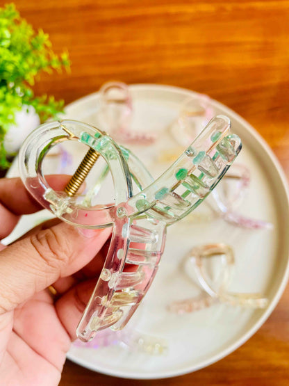 Transparent Infinity Hairclaw Clip- Medium Size