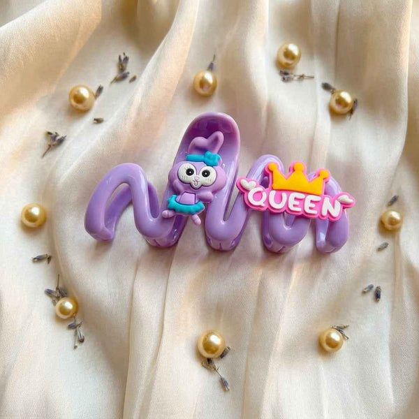 Zig-Zag Cartoon Hair Clips – Queen Edition 👑