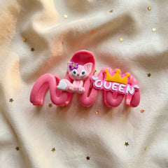 Zig-Zag Cartoon Hair Clips – Queen Edition 👑