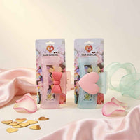 Pastel Rectangle Claw Clips – Bow & Heart Edition 💖