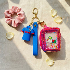 Keychain Set – Cricket Lover Boy & Cute Pouch Girl