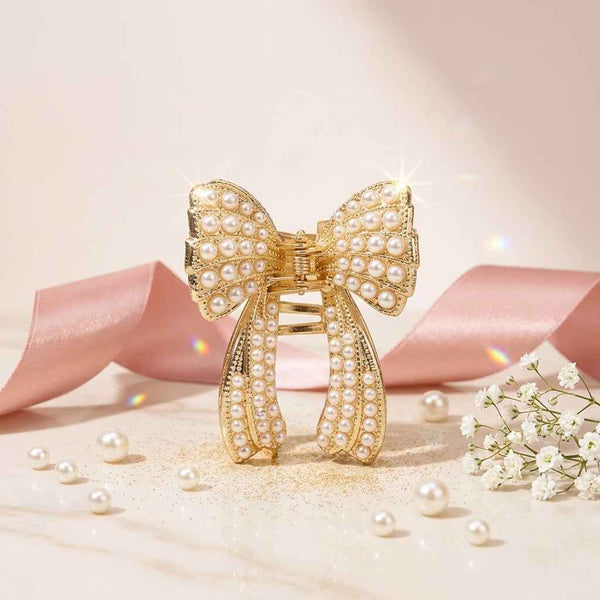 Pearl Bow Hair Claw