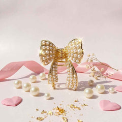 Pearl Bow Hair Claw