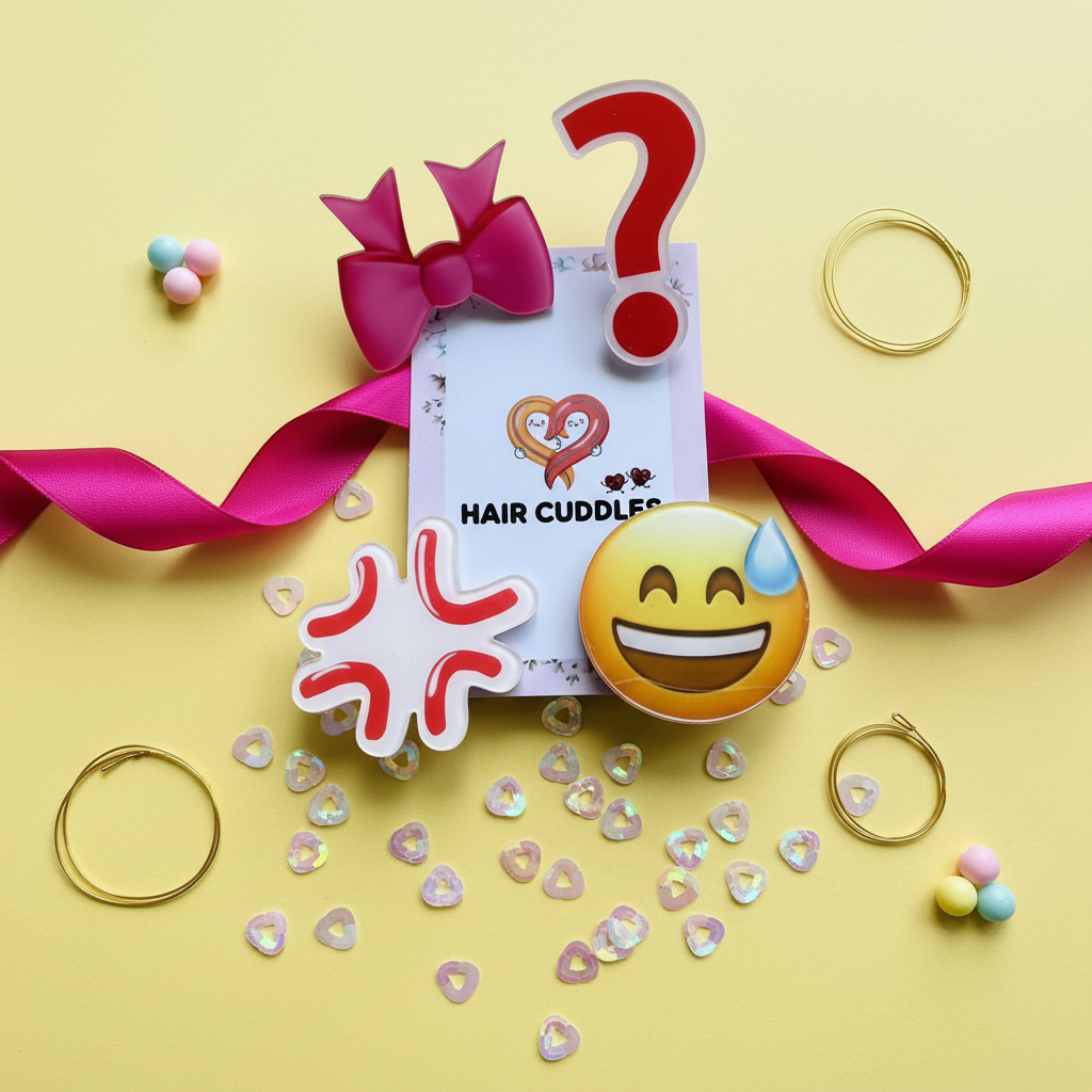 Emoji Hair Clips – Cute Expression Pins Set 💖 - Hair Cuddles – Hair Cuddles