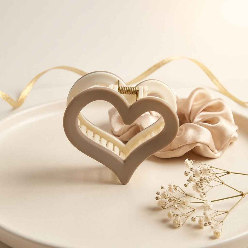 Heart Claw Clips Dual Tone 💖