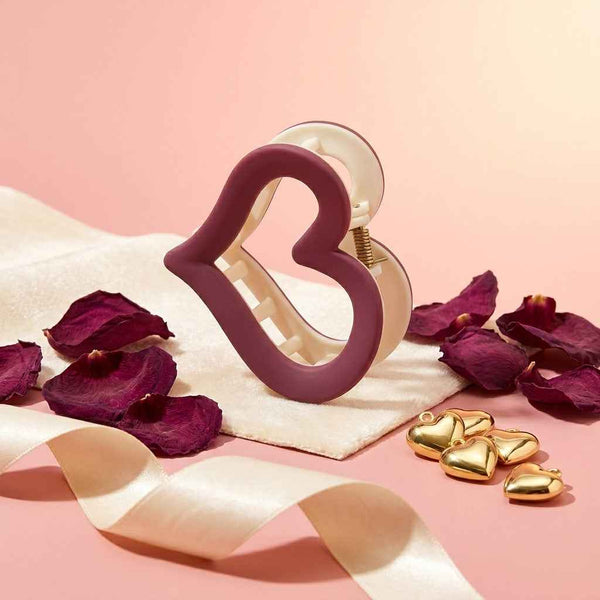 Heart Claw Clips Dual Tone 💖