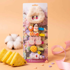 Cute Bunny & Fruit Hair Clips Set
