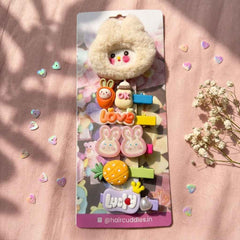 Cute Bunny & Fruit Hair Clips Set
