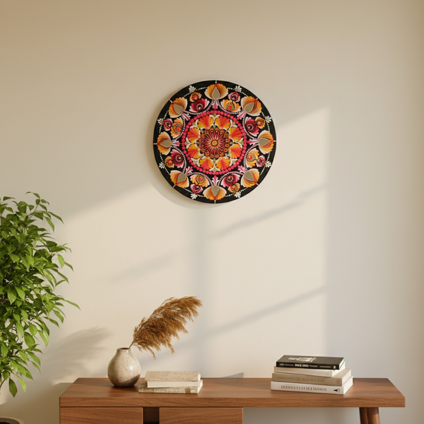 Mandala Art Decorative Wall Plate – Handmade Wall Decor