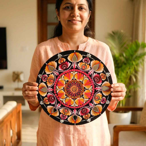 Mandala Art Decorative Wall Plate – Handmade Wall Decor