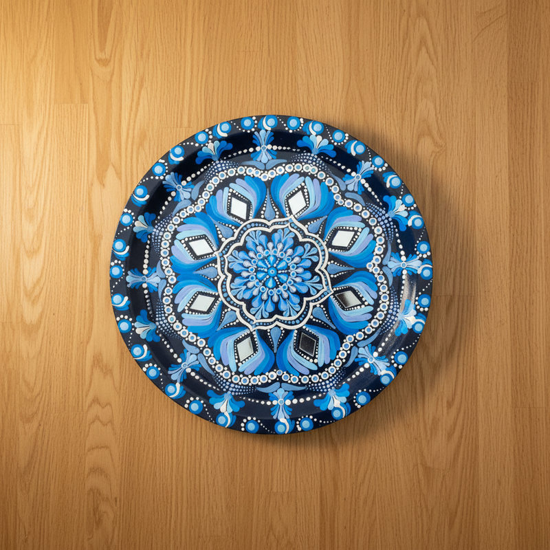 Mandala Art Decorative Wall Plate – Handmade Wall Decor