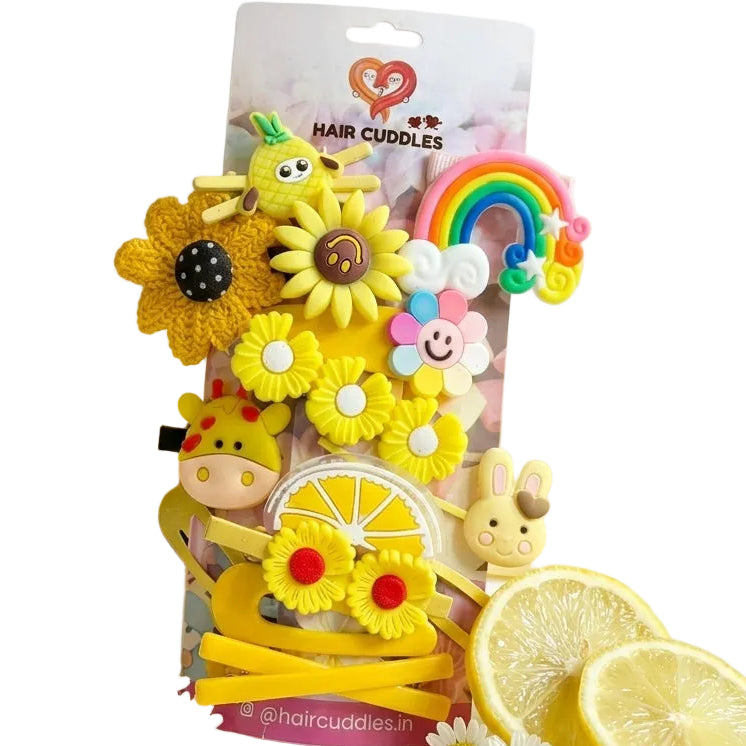 Kids Sunshine Hair Clip Set for Girls (Set of 14)