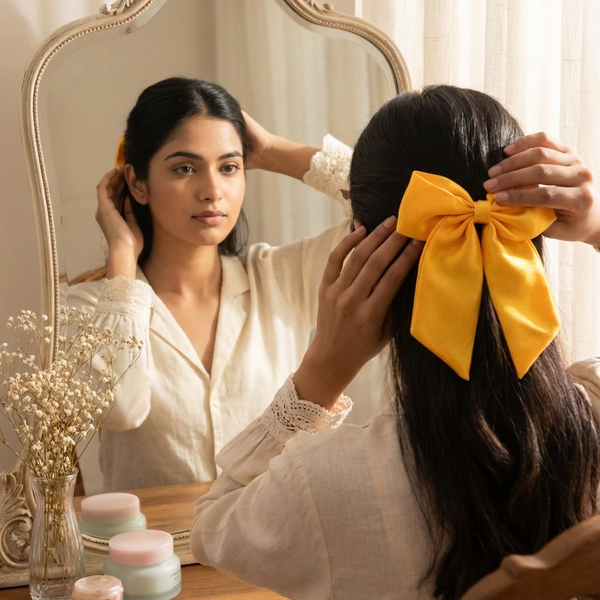 Satin Hair Bow Clip (Set of 3)