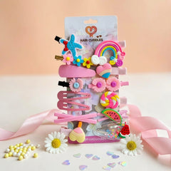 Candy Cloud Hair Clip Set for Girls (Set of 14)