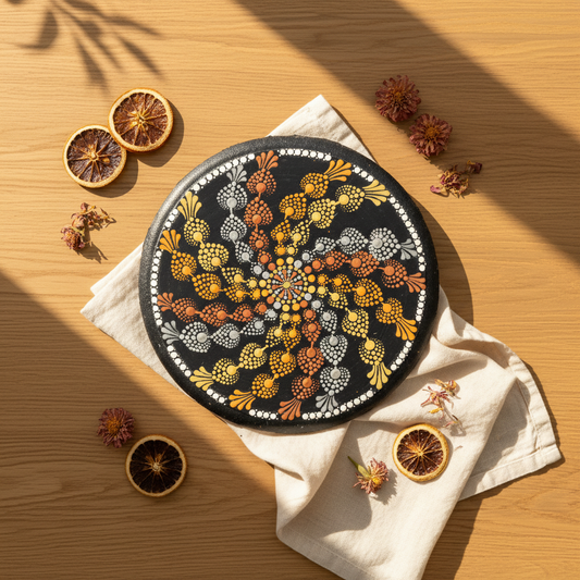 Mandala Art Decorative Wall Plate – Handmade Wall Decor