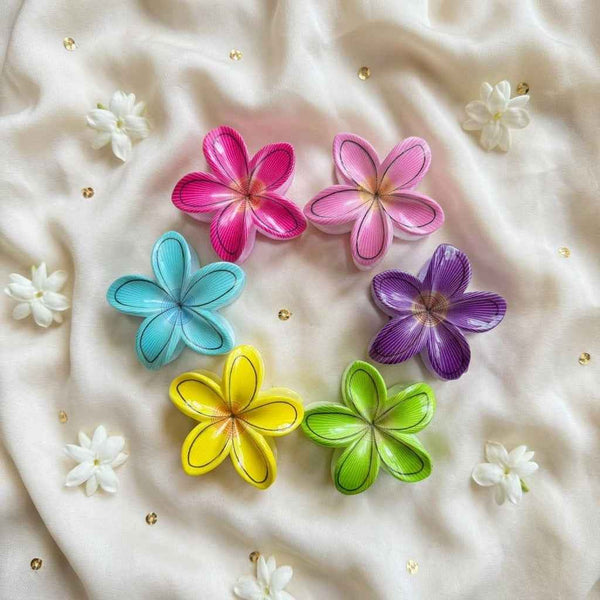 Glossy Blossom Claw Clips – Vibrant Floral Collection 🌺✨