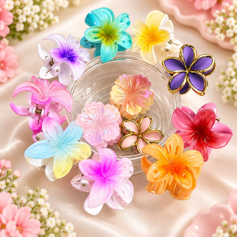 Pack of 12 Mini Hair Claw Clips (Random)