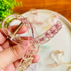 Transparent Infinity Hairclaw Clip- Medium Size