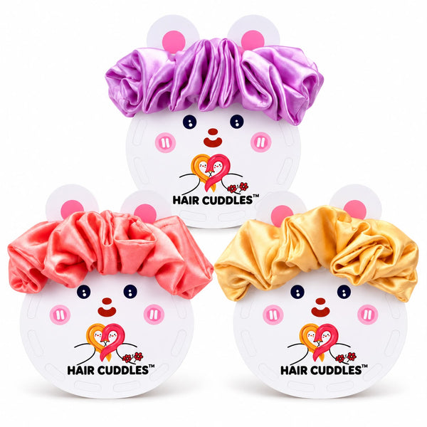 Premium Satin Scrunchies Hamper – Set of 3