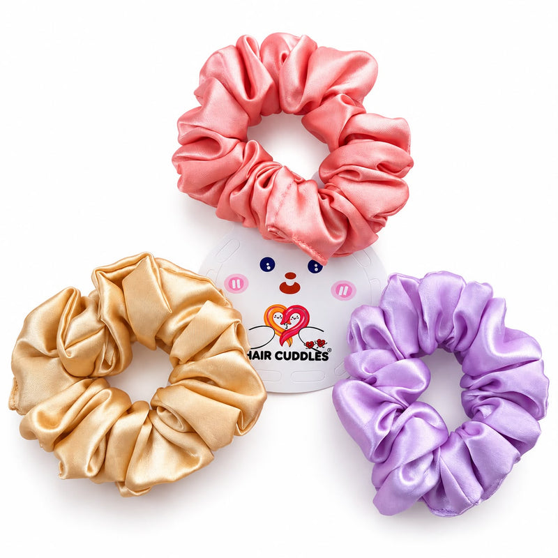 Premium Satin Scrunchies Hamper – Set of 3