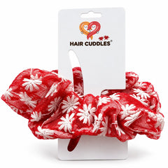 Floral Mesh Scrunchies for Women & Girls | Hair Cuddles™