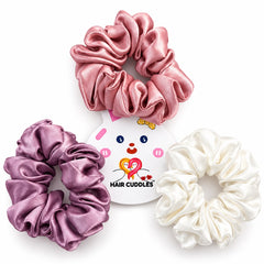 Premium Satin Scrunchies Hamper – Set of 3 | Hair Cuddles™