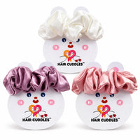 Premium Satin Scrunchies Hamper – Set of 3 | Hair Cuddles™