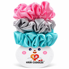 Premium Satin Scrunchies Hamper – Set of 3 | Hair Cuddles™