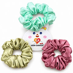 Premium Satin Scrunchies Hamper – Set of 3 | Hair Cuddles™